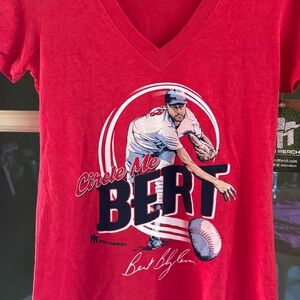 NWT MLB Hall of Fame Pitcher Bert Blyleven Women’s T-Shirt large.Short sleeve